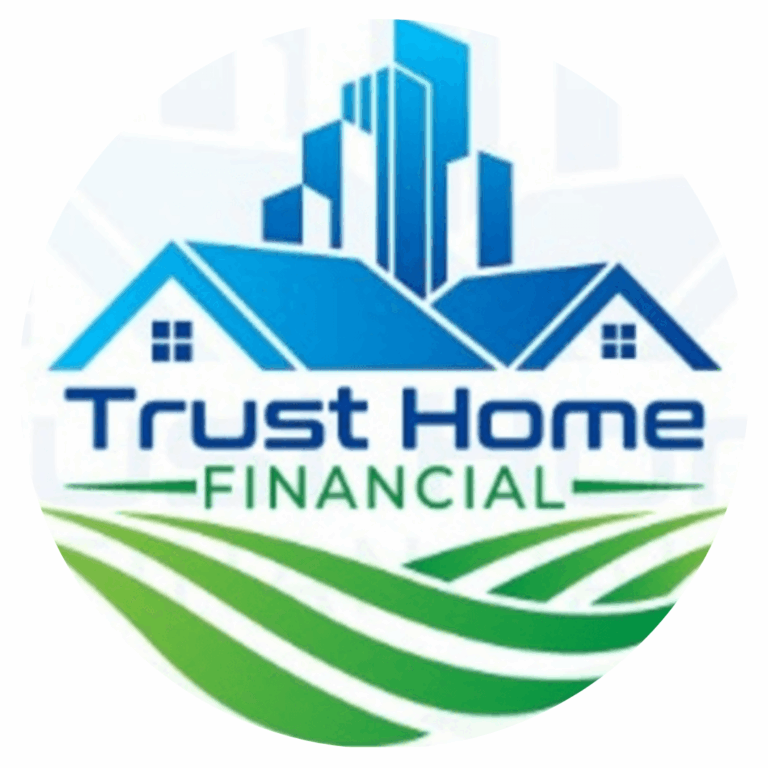 A logo with blue rooftops, stylized city buildings above, and green curved lines below. Text reads 