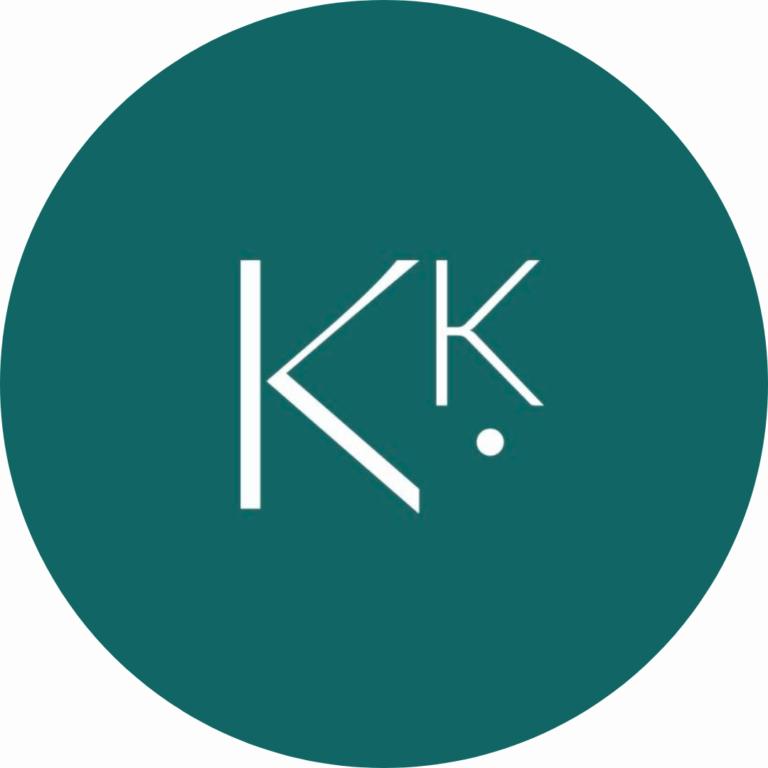 White stylized letters 